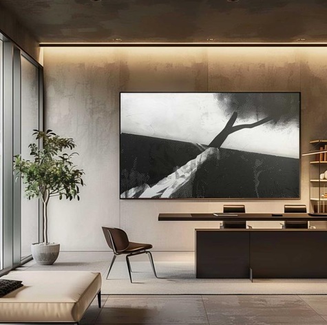 Office lounge with artwork, Tashkent commercial building