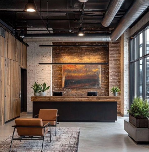 Reception area, Tashkent commercial building