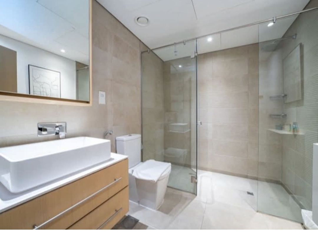 Furnished apartment bathroom