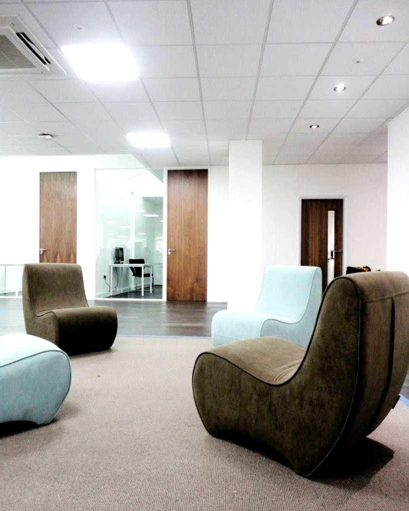 Office breakout lounge seating area